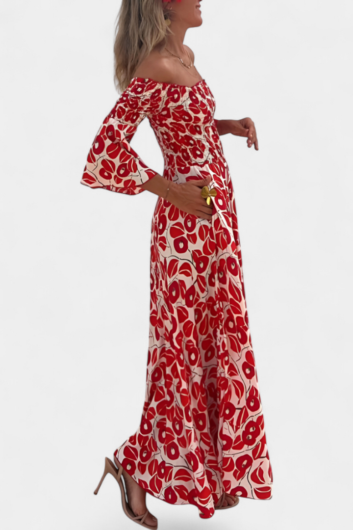 Floral Off-the-Shoulder Dress - Elena Harper