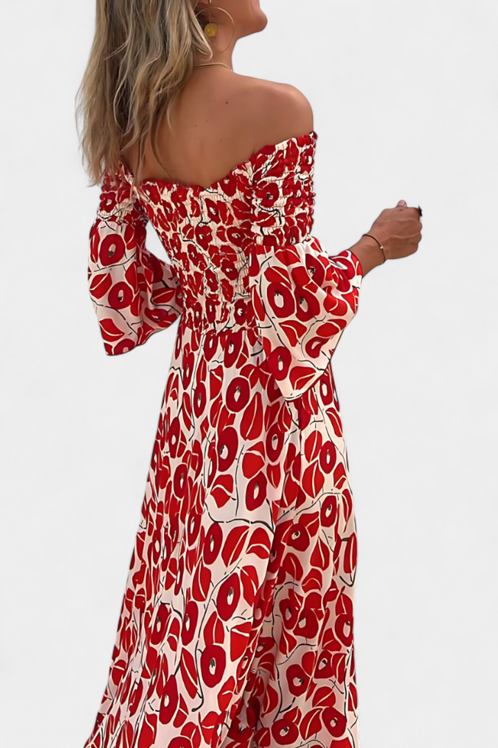 Floral Off-the-Shoulder Dress - Elena Harper