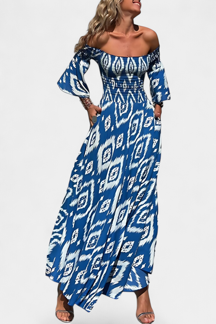 Floral Off-the-Shoulder Dress - Elena Harper