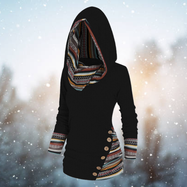 Amara Tribal Hoodie, view 3 - Elena Harper