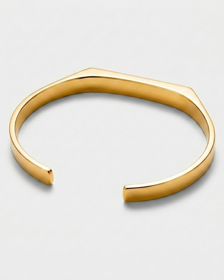 Rectangular Gold Cuff Bracelet