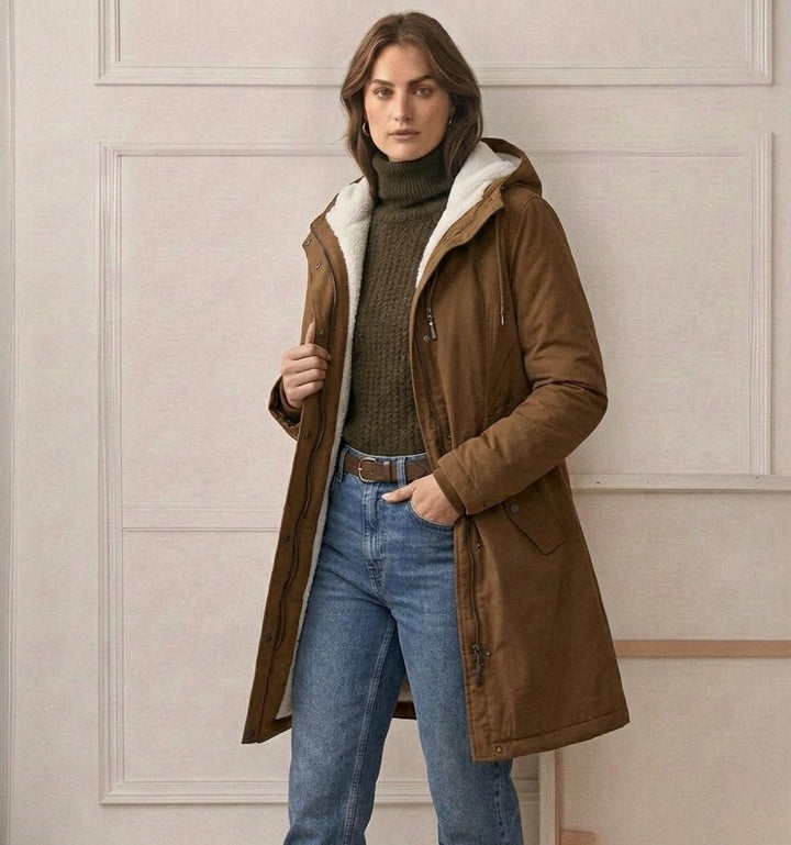 WINTER PARKA WITH FLEECE LINING FOR WOMEN