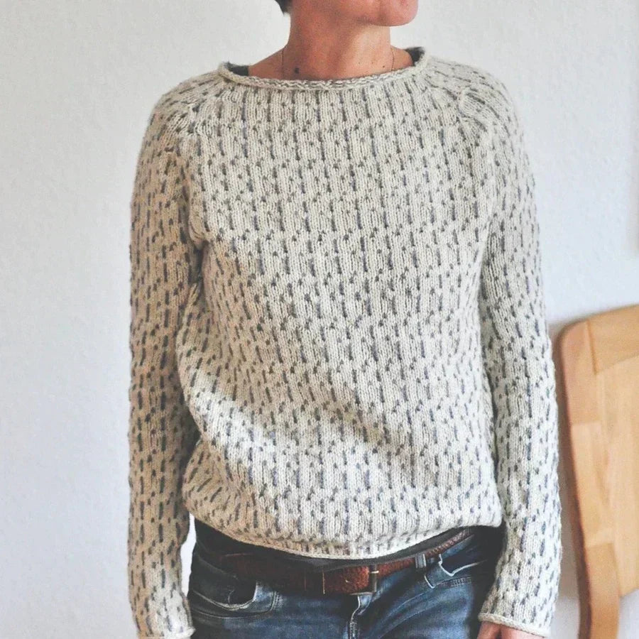 Amia Stylish Knit Sweater for Women, view 2 - Elena Harper