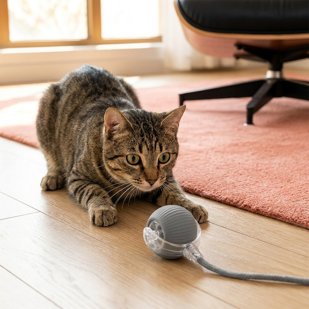Interactive Cat Play Ball with Tail for Endless Fun