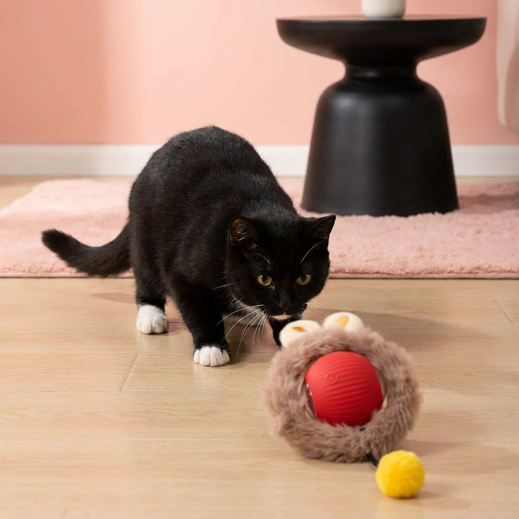 Interactive Cat Play Ball with Tail for Endless Fun