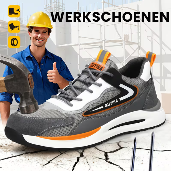 Work Shoes for Men | Reinforced Toe Cap & Puncture Protection
