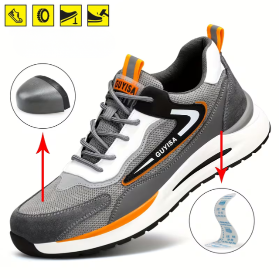Work Shoes for Men | Reinforced Toe Cap & Puncture Protection