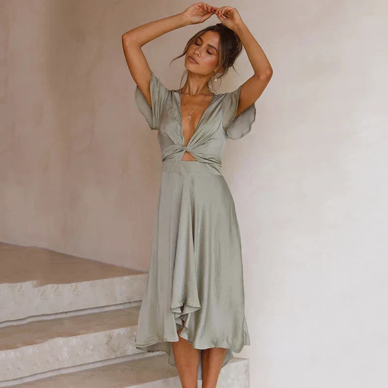 Eva Rosewood Dress - Elena Harper