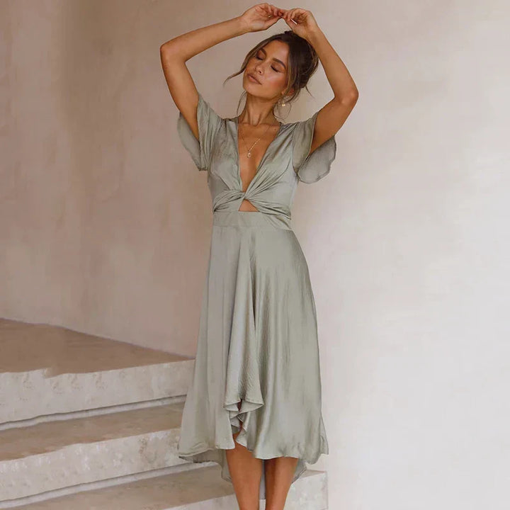 Eva Rosewood Dress - Elena Harper