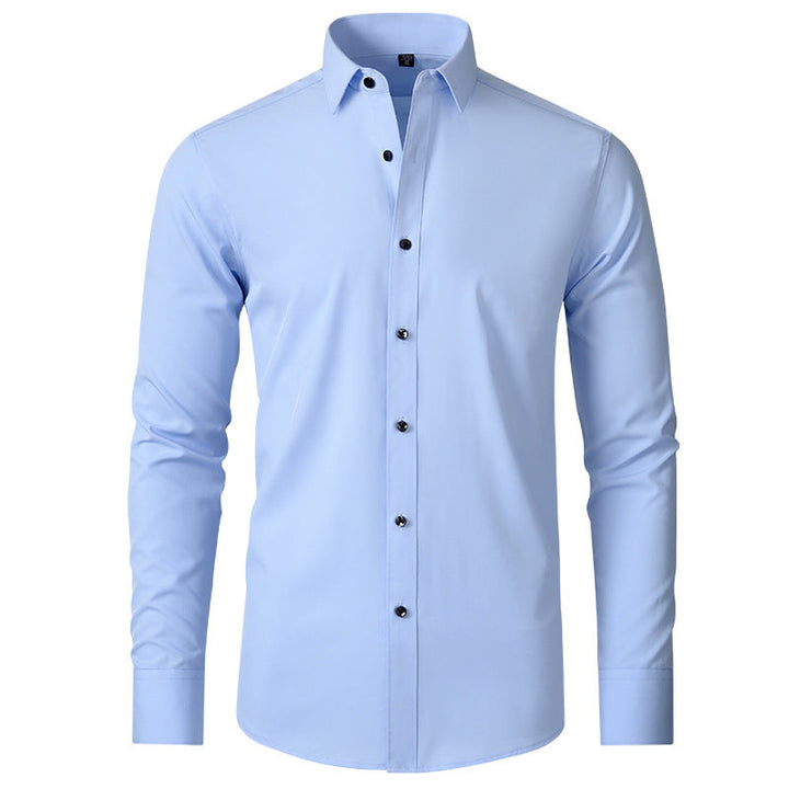 Men's Stretch Non-Iron Shirt with Elegant Fit