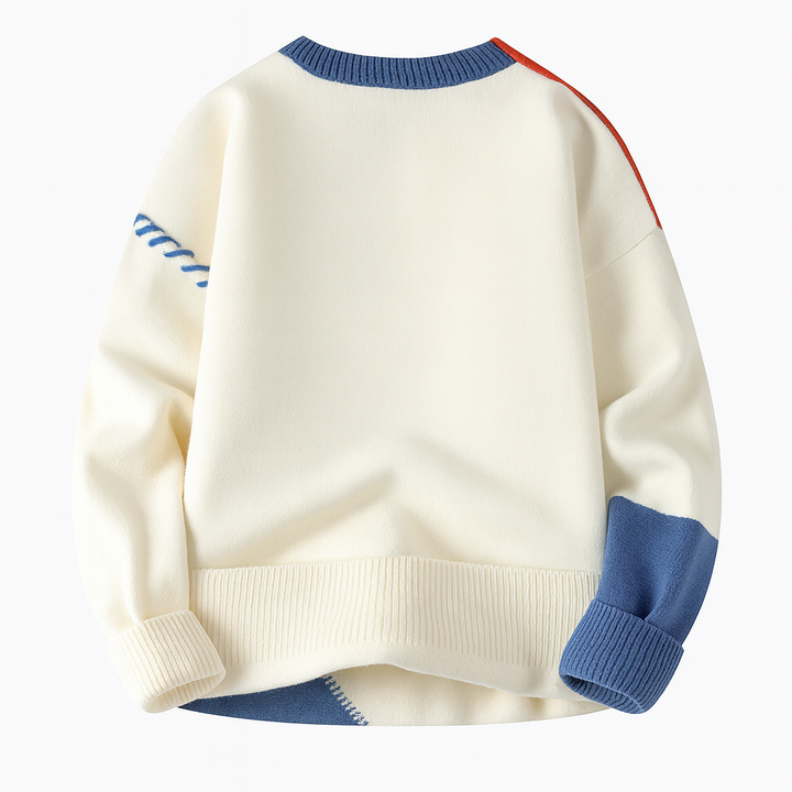 Victor Arty Sweater with Patches, view 4 - Elena Harper