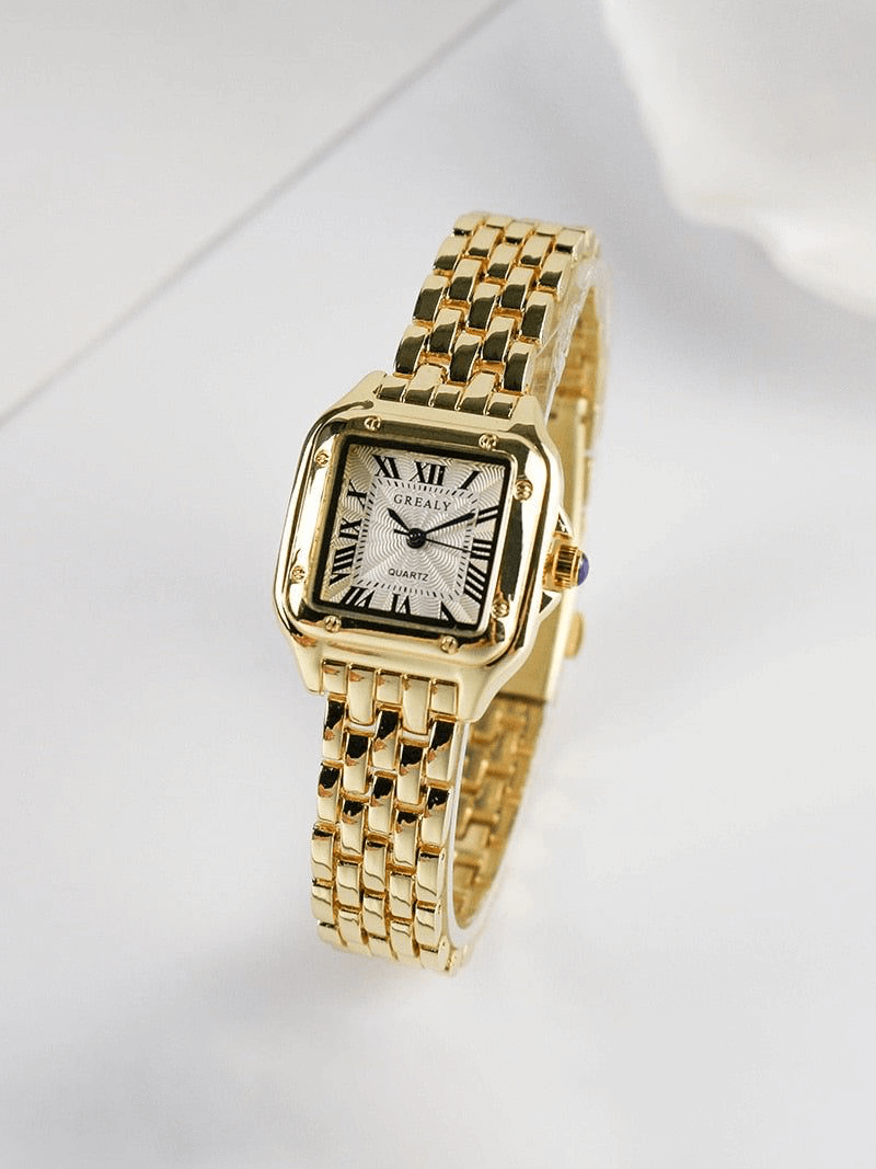 Women's Elegant Square Quartz Watch with Precision Movement