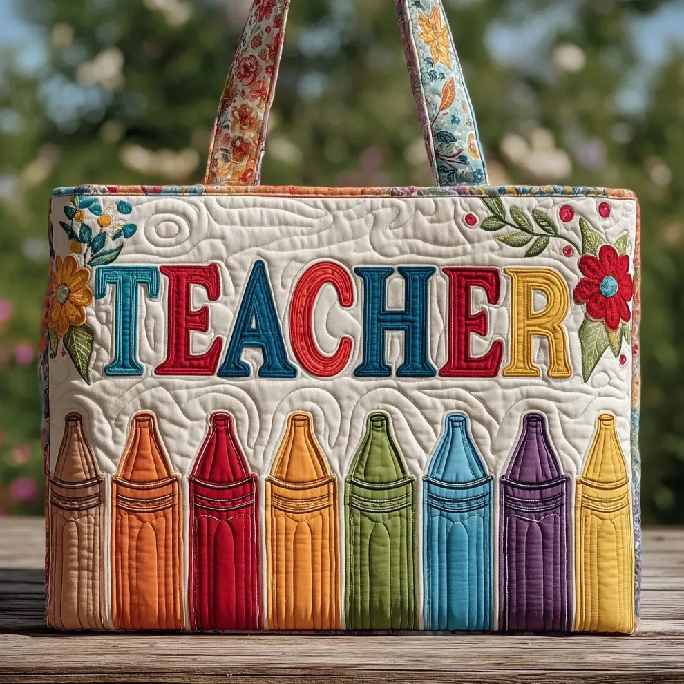 Joy of the Teacher | Handmade Quilted Tote