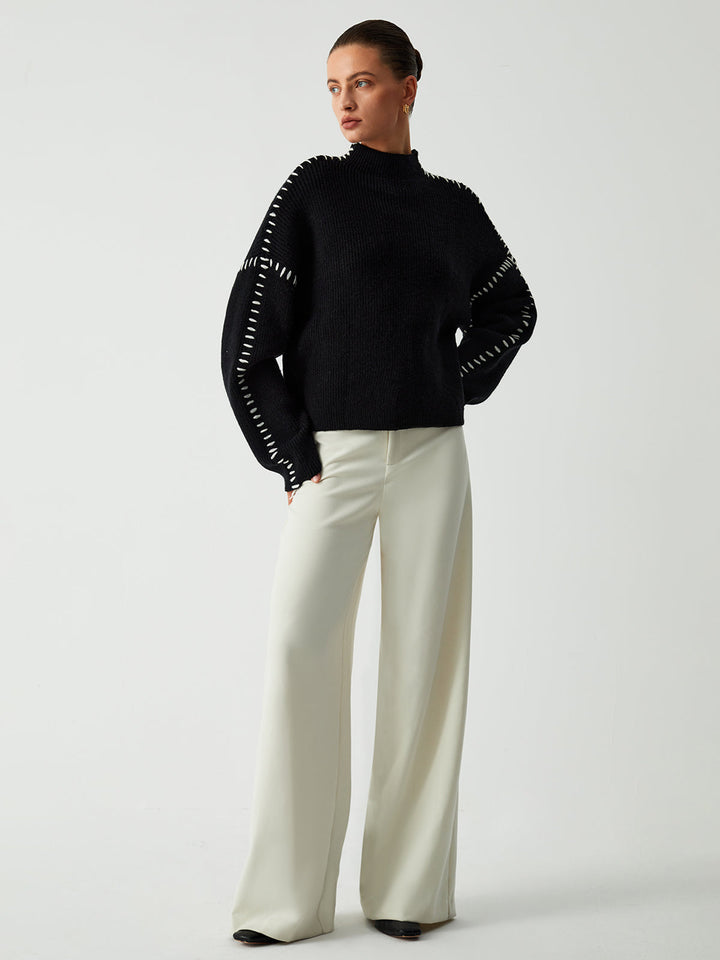 Eliane Elegant Cutout Sweater - Elena Harper