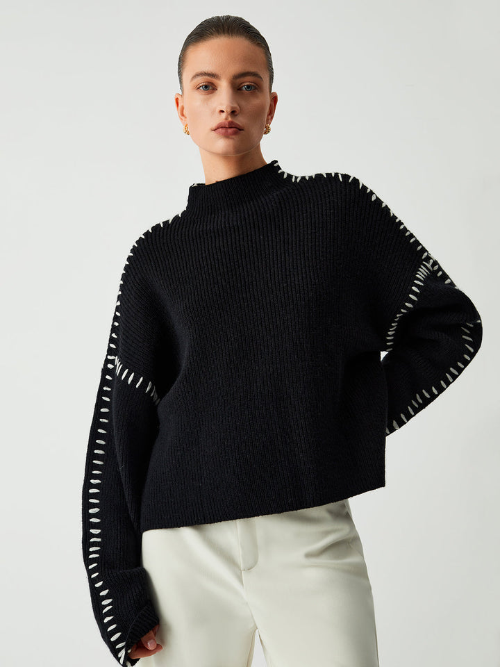 Eliane Elegant Cutout Sweater - Elena Harper