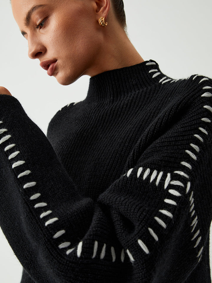 Eliane Elegant Cutout Sweater - Elena Harper