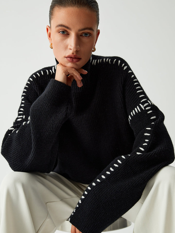 Eliane Elegant Cutout Sweater - Elena Harper