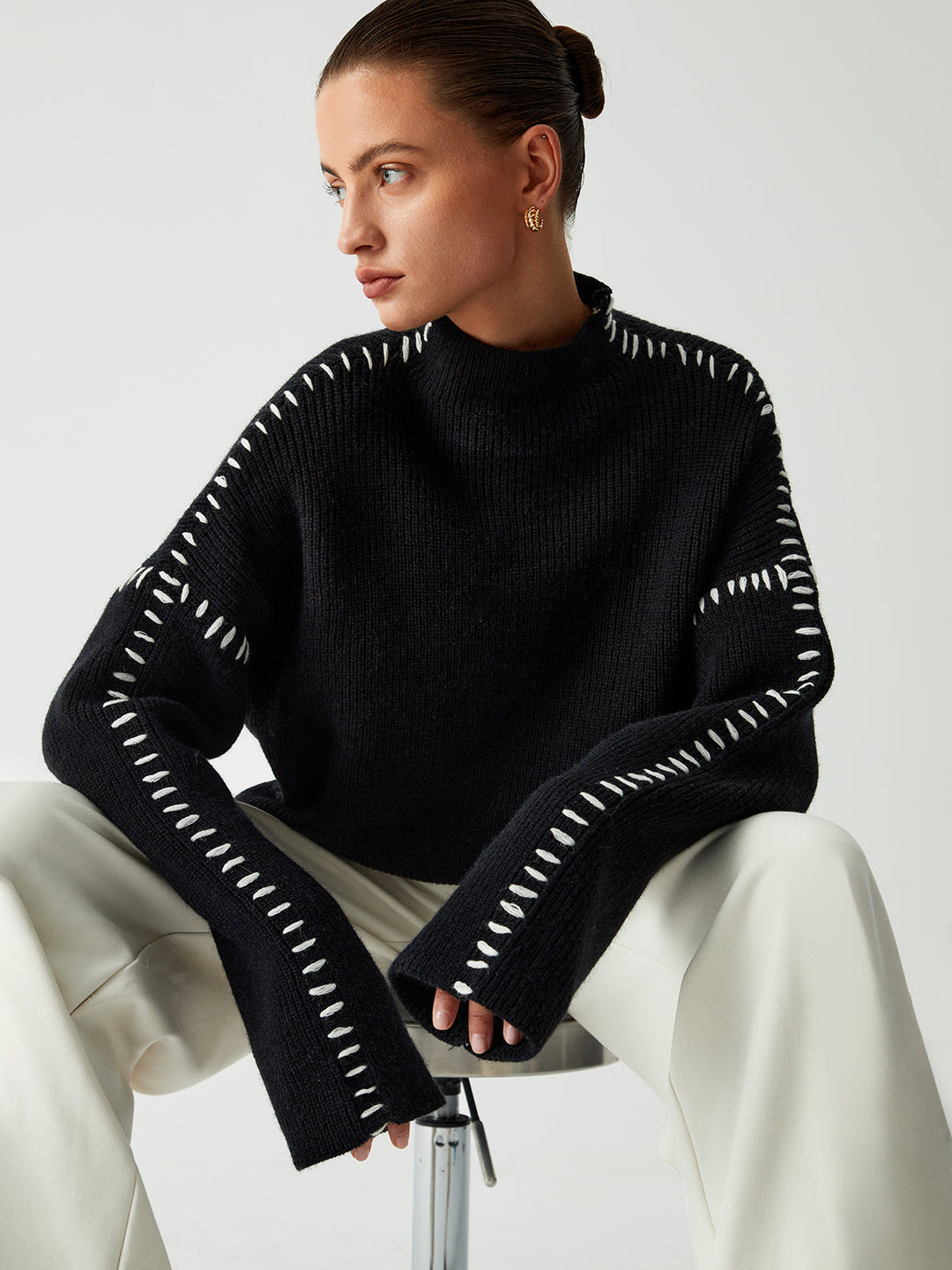 Eliane Elegant Cutout Sweater - Elena Harper