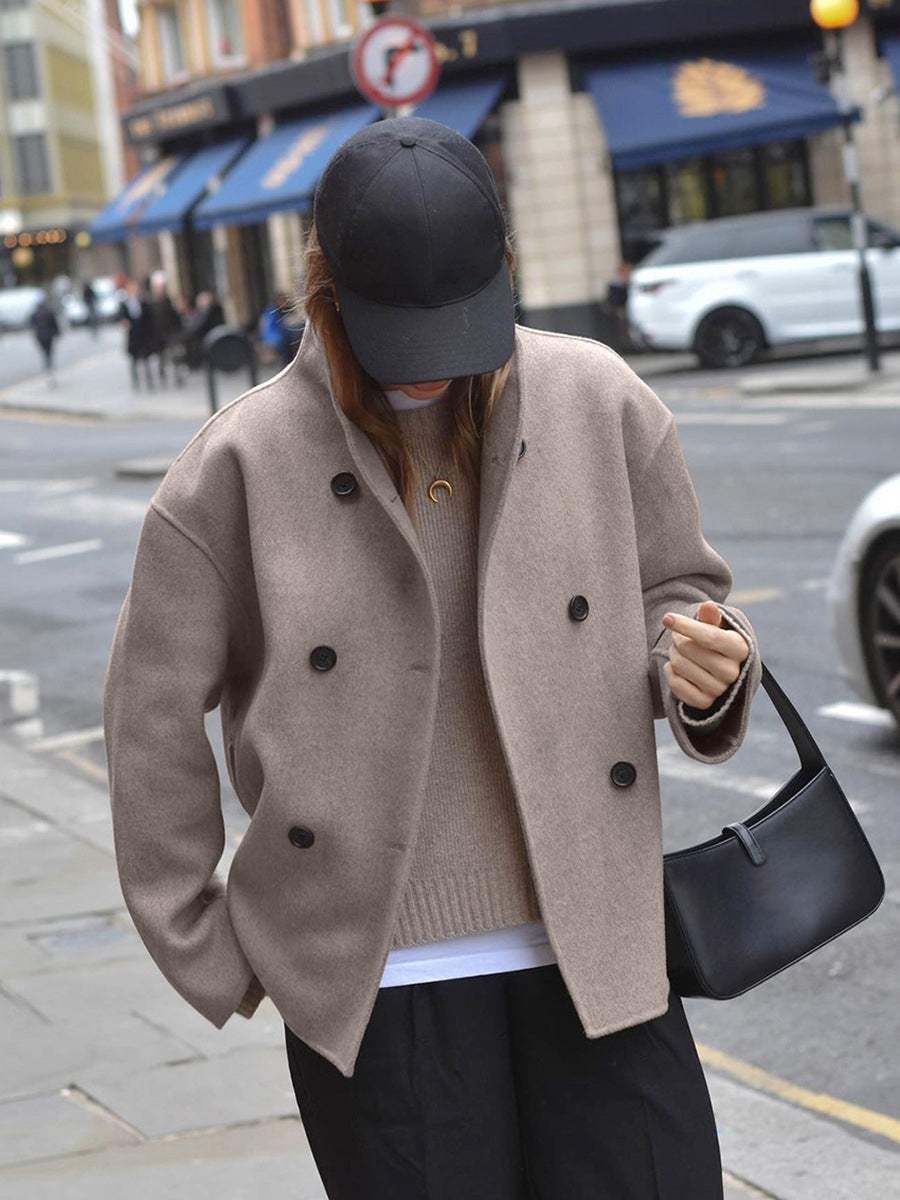 Women's Double Breasted Pea Coat for Stylish Warmth