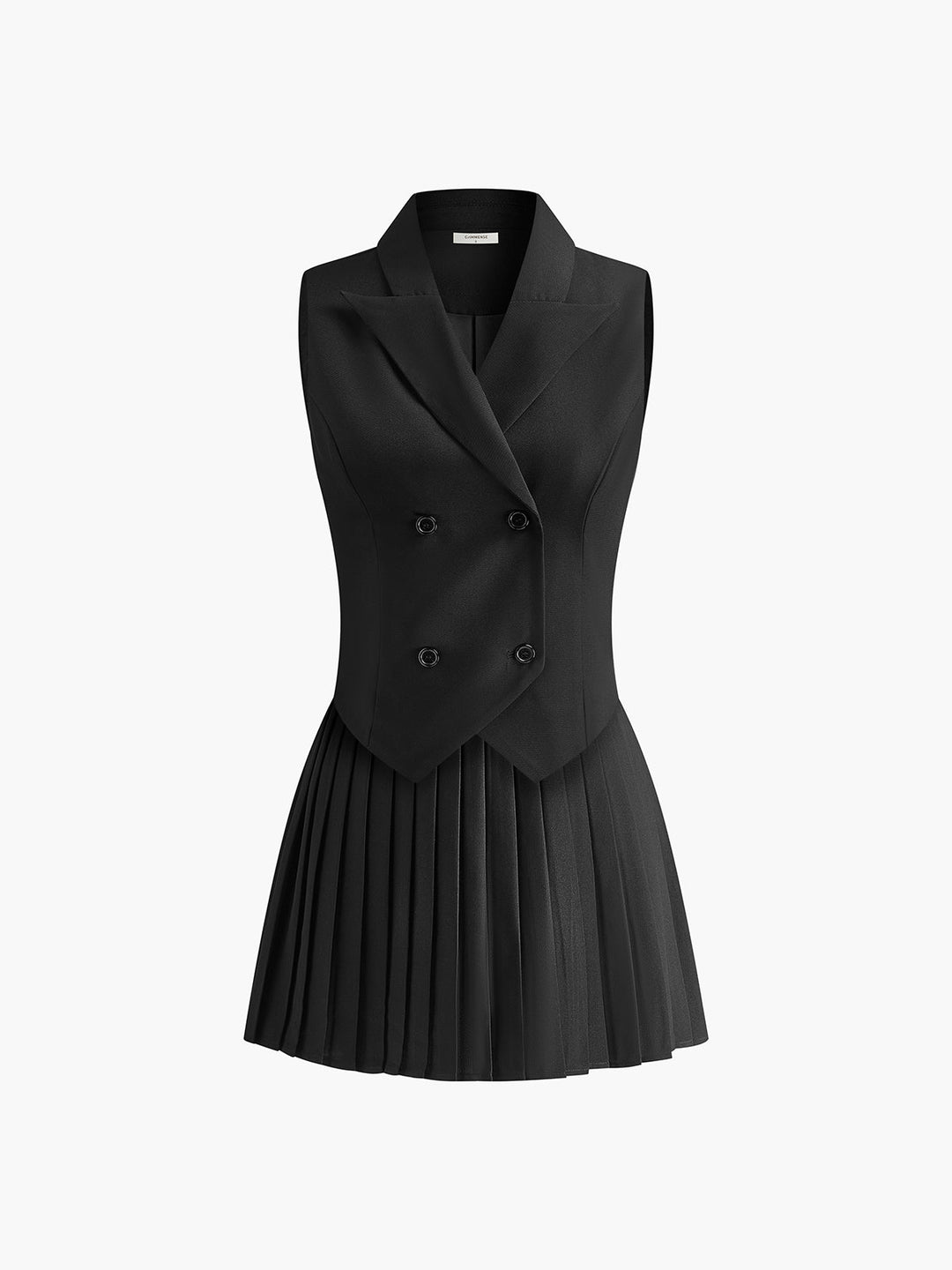 Romina Suit set with vest and pleated mini skirt, view 5 - Elena Harper