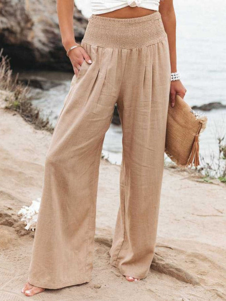 ZAFRINAE – REMI WIDE-LEG LINEN TROUSERS