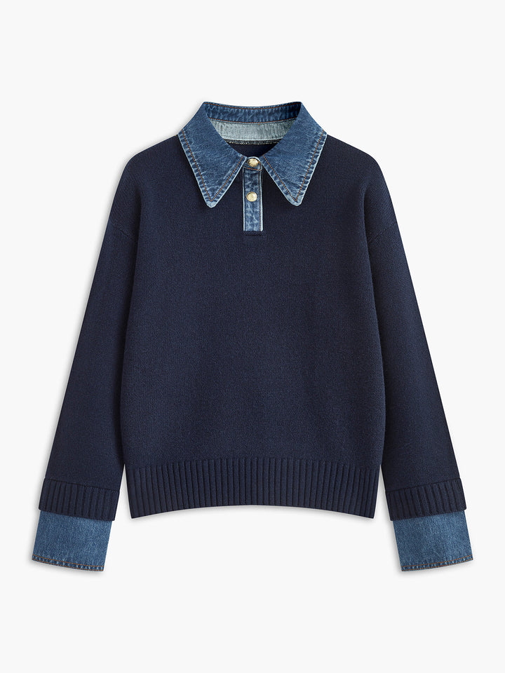 Women's Jersey with Collared Neck - Alriksa