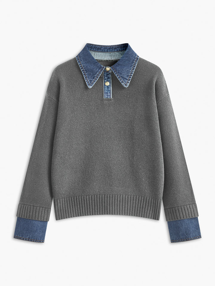 Women's Jersey with Collared Neck - Alriksa