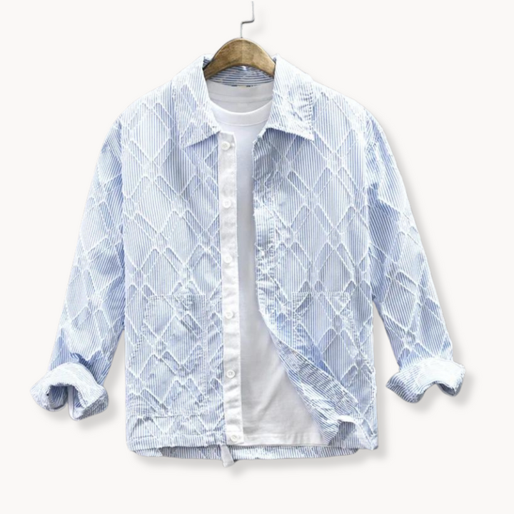 High-Quality Men's Business Blouse in Classic Blue