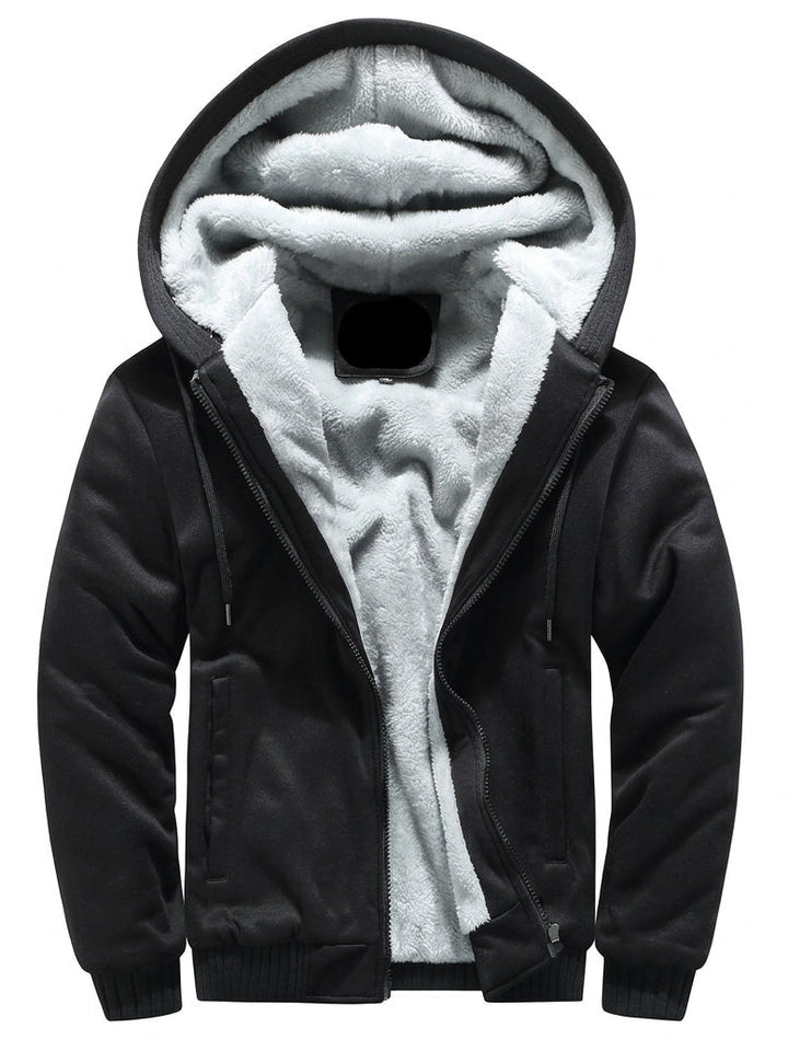 Kolina Hooded Jacket with Zipper and Fleece Lining, view 4 - Elena Harper