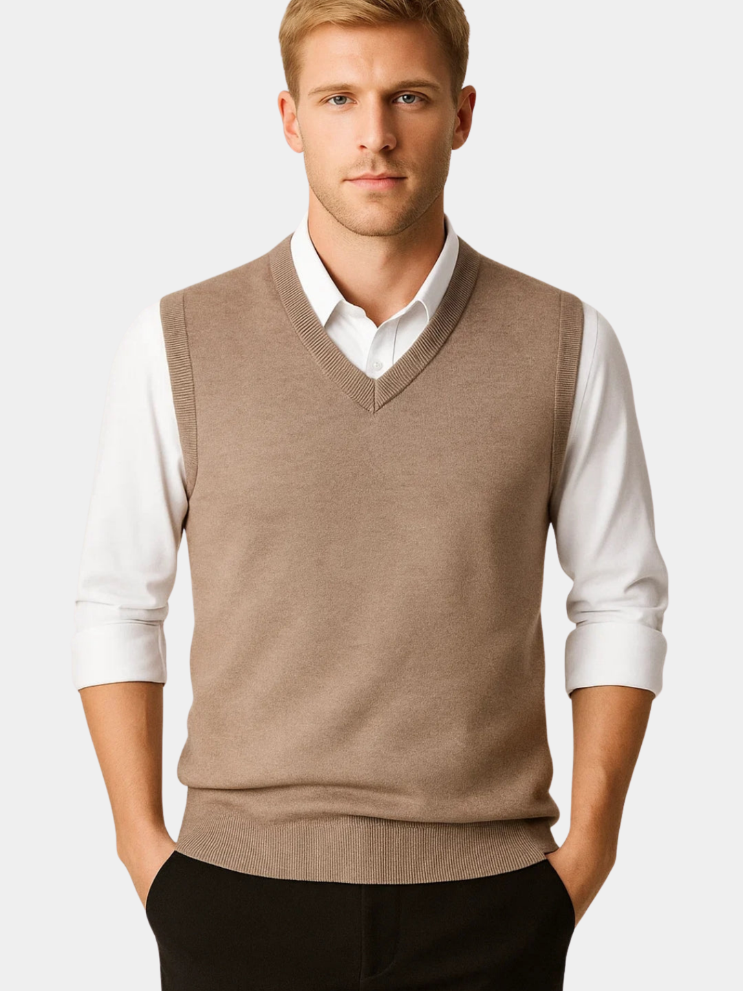 Laurent Monaco Men'S V-Neck Knitted Vest - Elena Harper