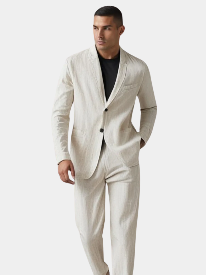 LAURENT MONACO | TWO-PIECE LINEN SET FOR MEN