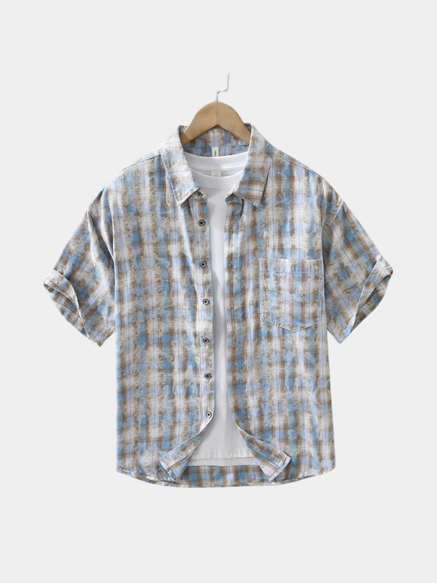 Retro Check Shirt for Men - Elena Harper