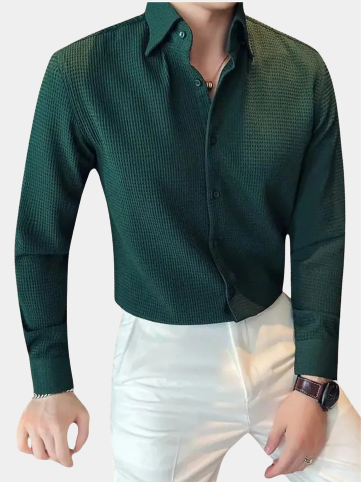 Slim Textured Shirt for Men - Elena Harper