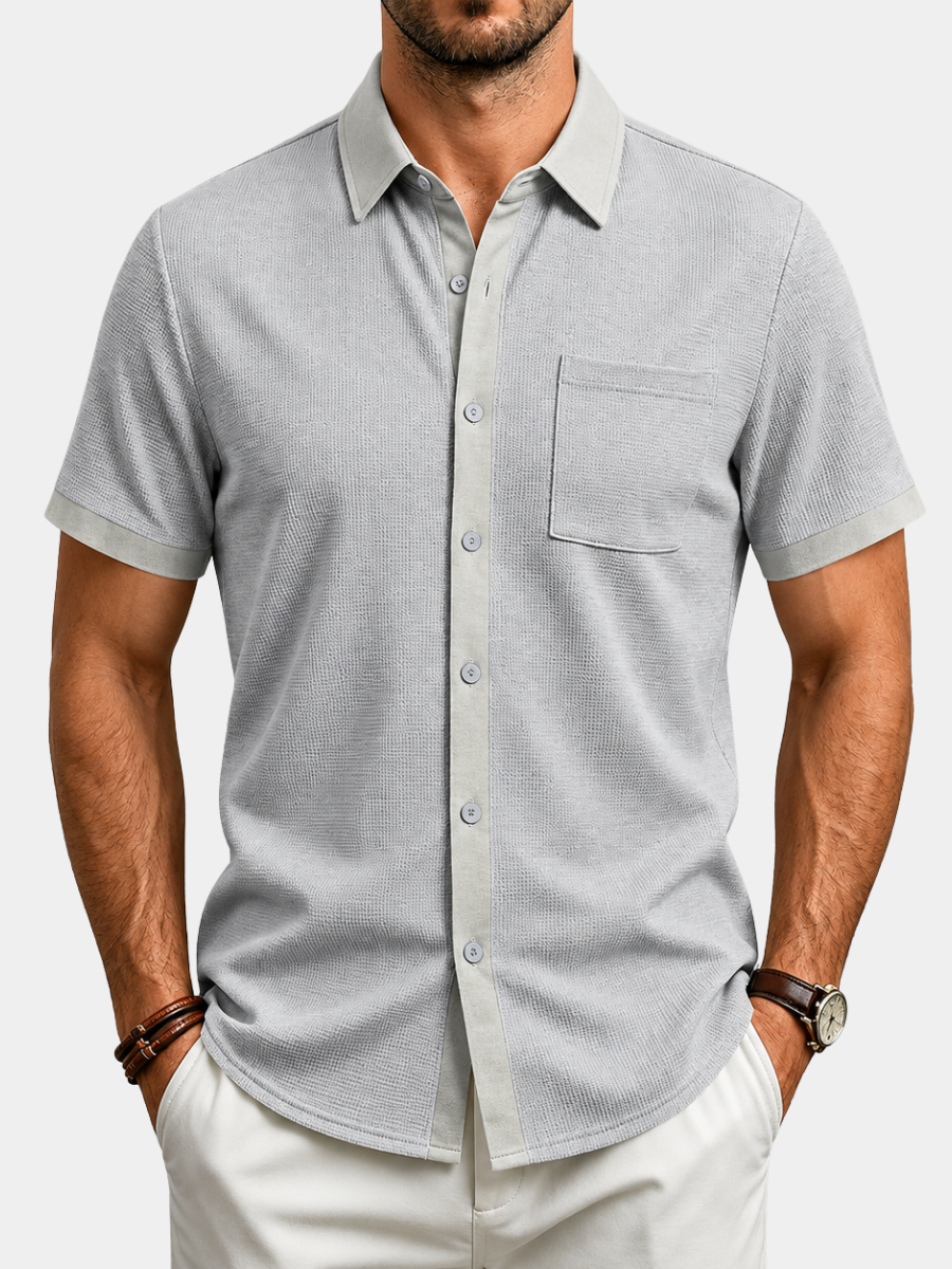 ELENA HARPER™  |  TEXTURED BUTTON-UP SHIRT FOR MEN