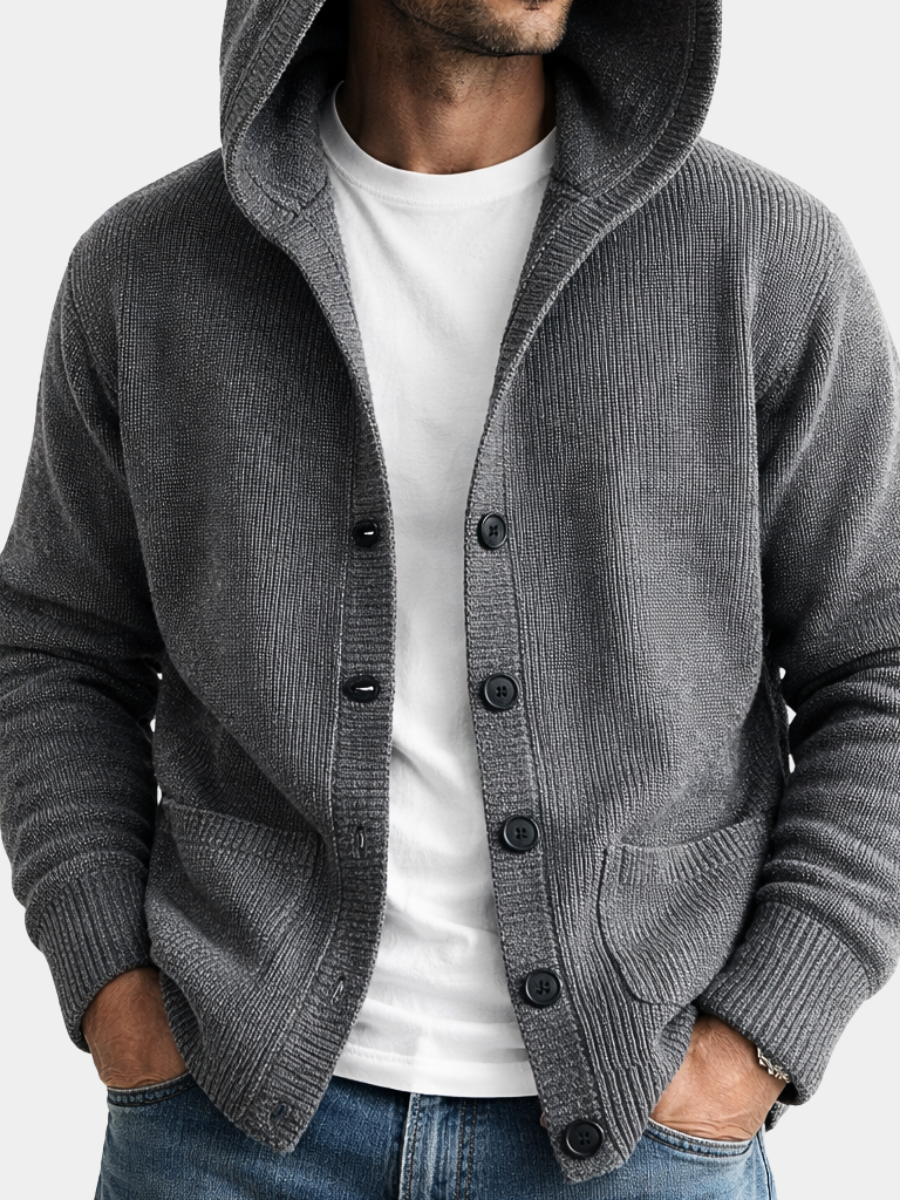 Laurent Monaco Men'S Hooded Knit Cardigan - Elena Harper