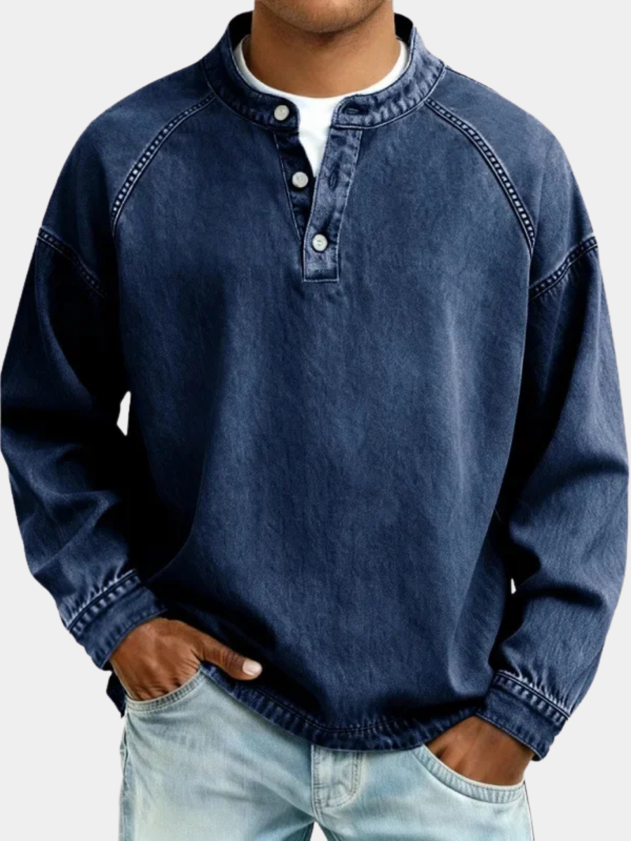 Vintage Button-up Shirt for Men - Elena Harper