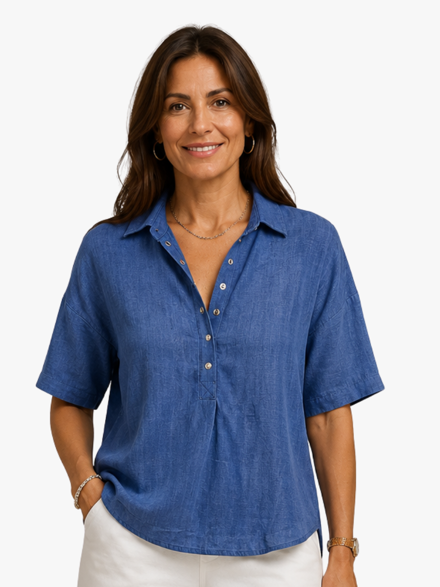 CHIC BLOUSE WITH V-NECK FOR WOMEN