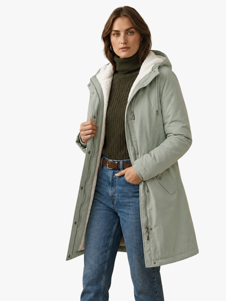 WINTER PARKA WITH FLEECE LINING FOR WOMEN