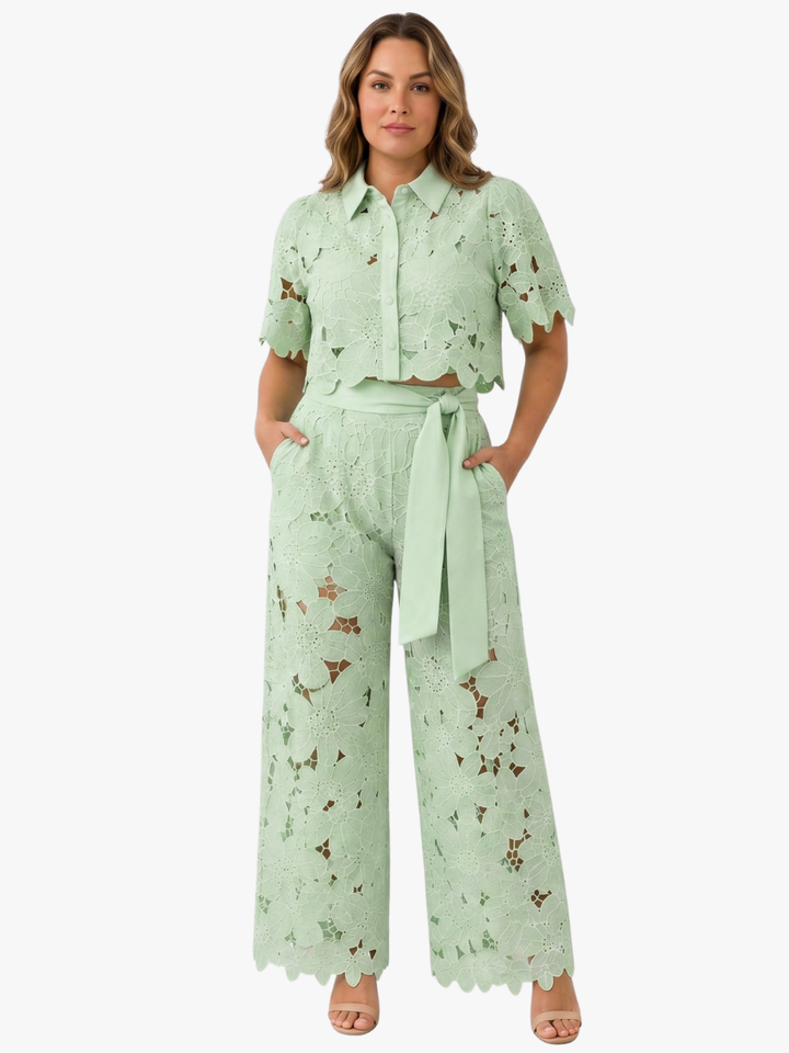 TWO-PIECE EMBROIDERED SET FOR WOMEN