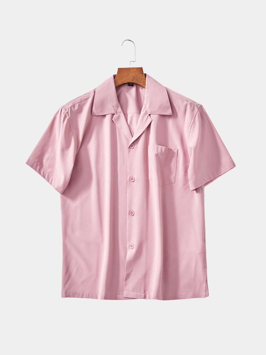 Cuban Collar Shirt for Men - Elena Harper