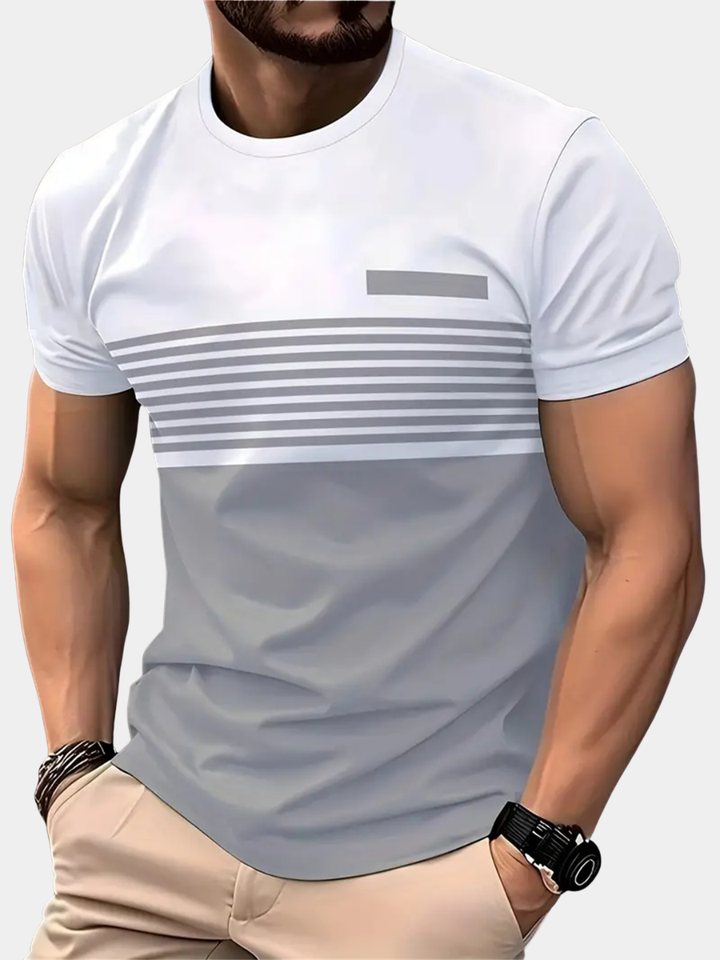 ELENA HARPER™  |  ASYMMETRICAL STRIPED SHIRT FOR MEN