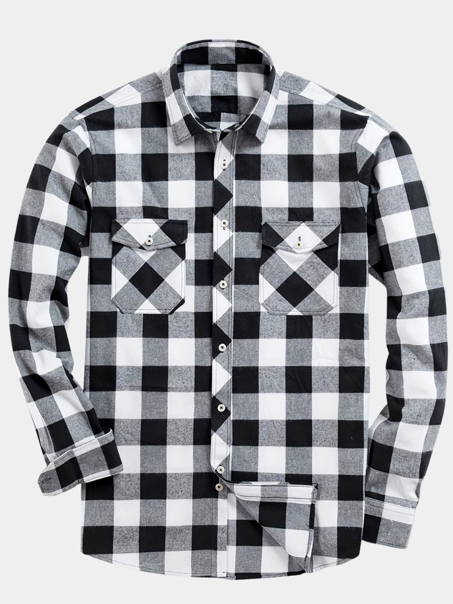 ELENA HARPER™  |  CHECKED SHIRT WITH BUTTONS FOR MEN