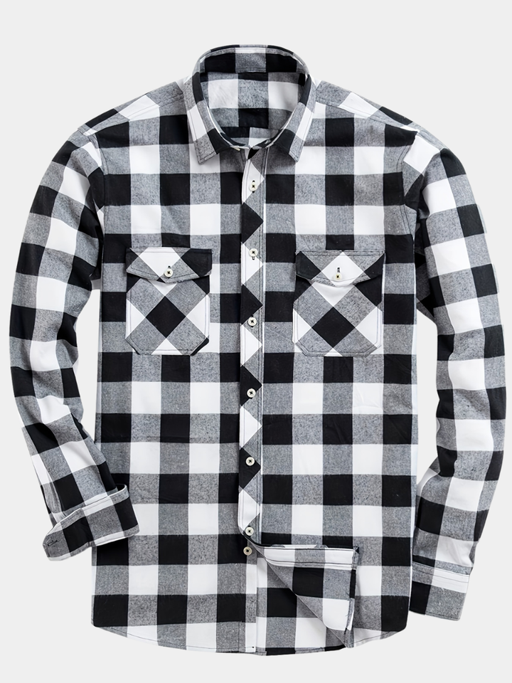 ELENA HARPER™  |  CHECKED SHIRT WITH BUTTONS FOR MEN
