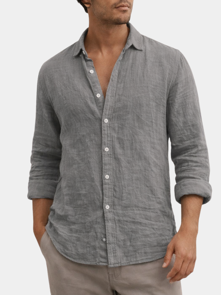 Casual Linen Shirt for Men - Elena Harper