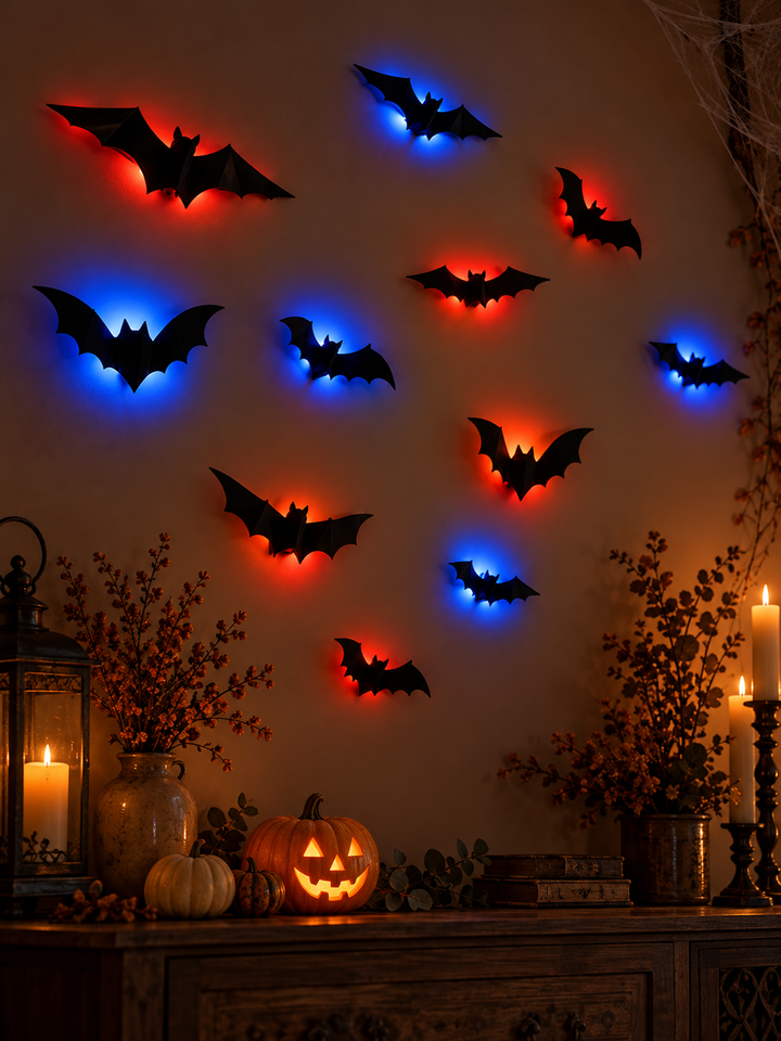 Halloween 3D Bat Swarm Wall Decorations