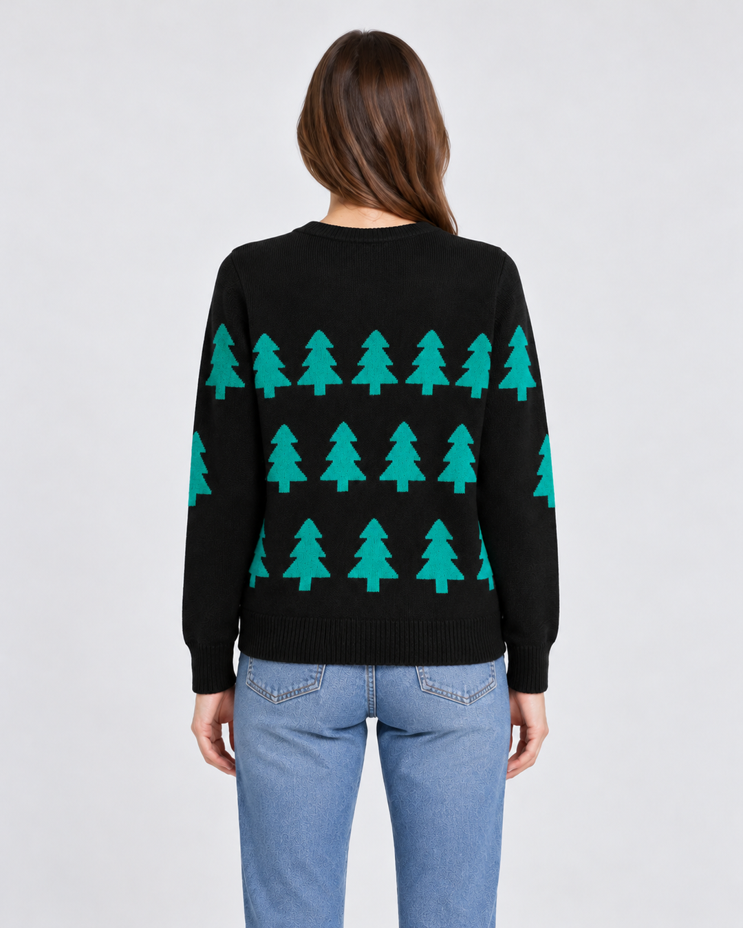 Christmas Tree and Sequin Sweater for Women