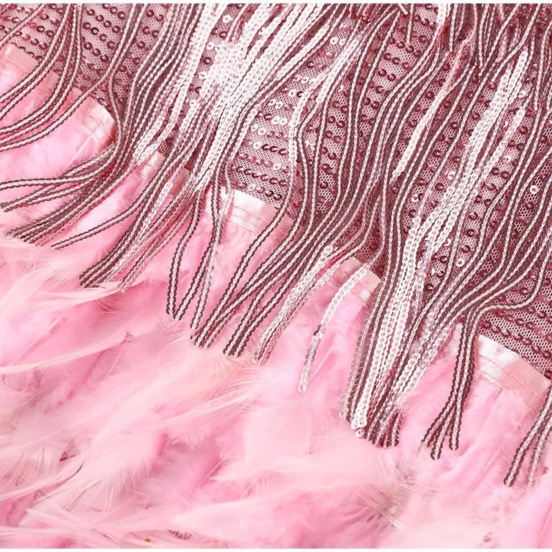 Joycel Modern Feathered Party Dress - Elena Harper