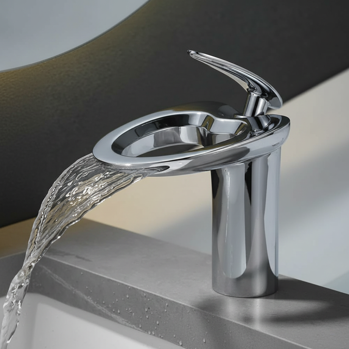 Copperflow Waterfall Bathroom Faucet, Single Hole - Elena Harper