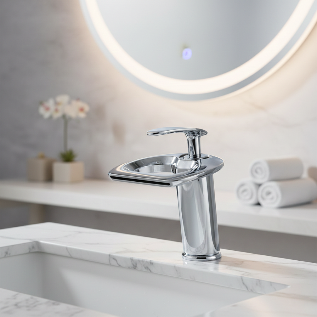 Copperflow Waterfall Bathroom Faucet, Single Hole - Elena Harper