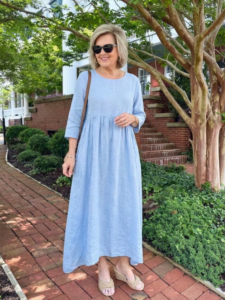 Beatrice Three Quarter Sleeve Midi Dress - Elena Harper